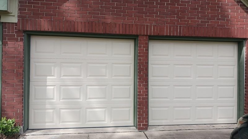 New white garage door installation